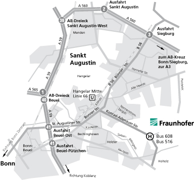 Lageplan Fraunhofer-Institutszentrum Schloss Birlinghoven